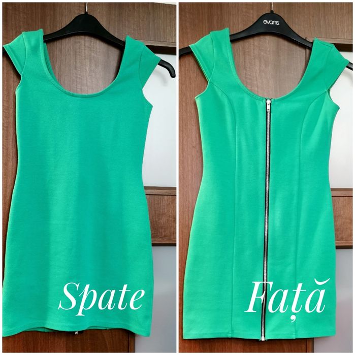Rochie H&M mas. 36 culoare smarald,purtata de 2 ori
