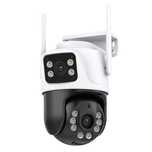 Camera Supraveghere Dubla Wireless UHD, Rotativa, Exterior, iCsee