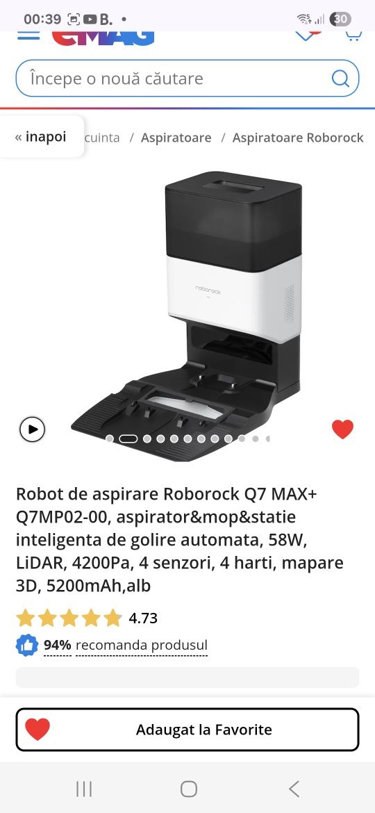 De vanzare aspritaor Roborock Q7
