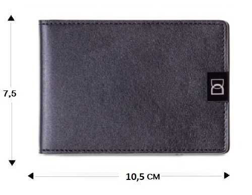 Самый тонкий в мире кожаный бумажник / портмоне Dun Wallet RFID.