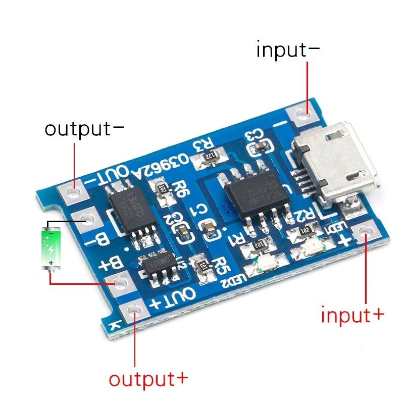 Модуль TP4056. Зарядка для 18650 Li-ion и Li-Po 3.7 v. .