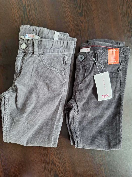 Детски Джинси-черен/сив цвят. 4-5 г. ПОДАРЪК-Дебела Жилетка