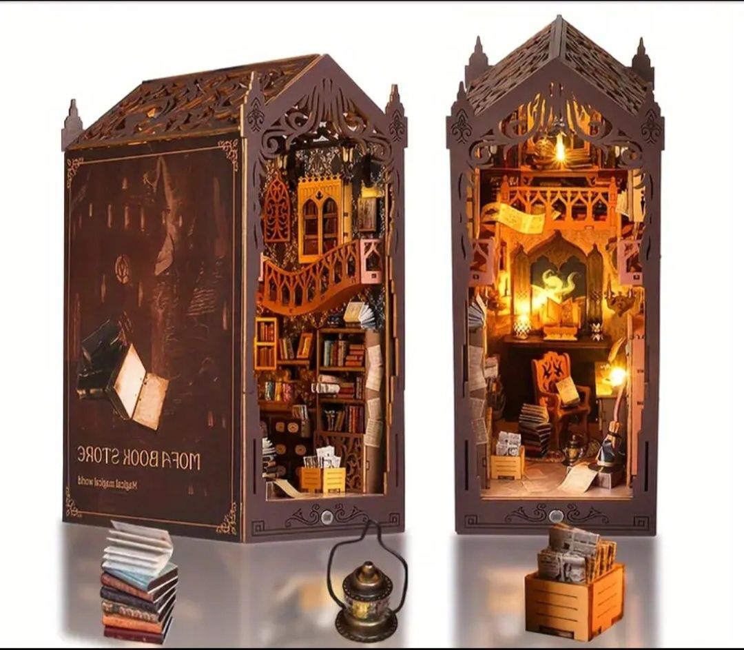 3D DIY Nook Book/ Миниатюрна къща/ Книгоразделител