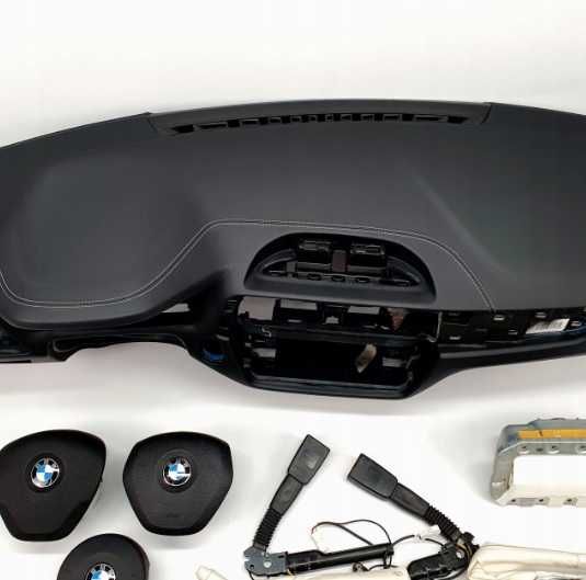 BMW seria 1 kit airbag / plansa de bord /  set centuri - pretensionere