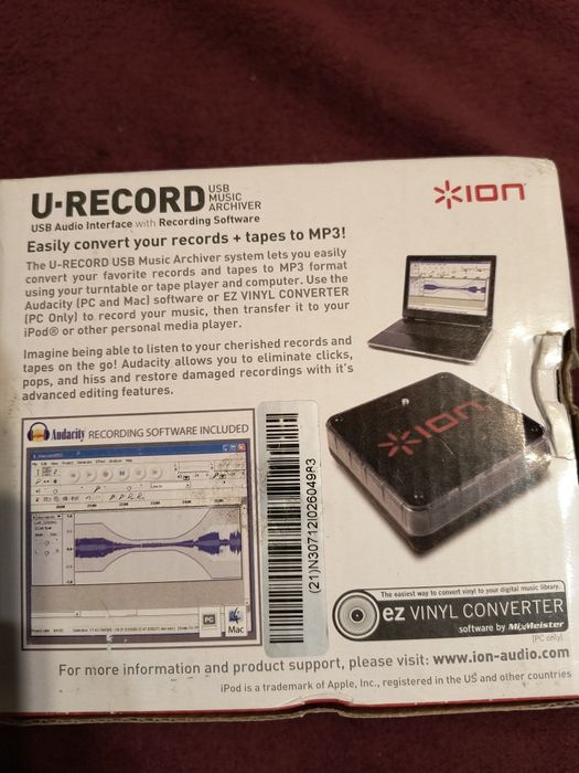 Convertor marca ION pentru casete audio si viniluri in format MP3