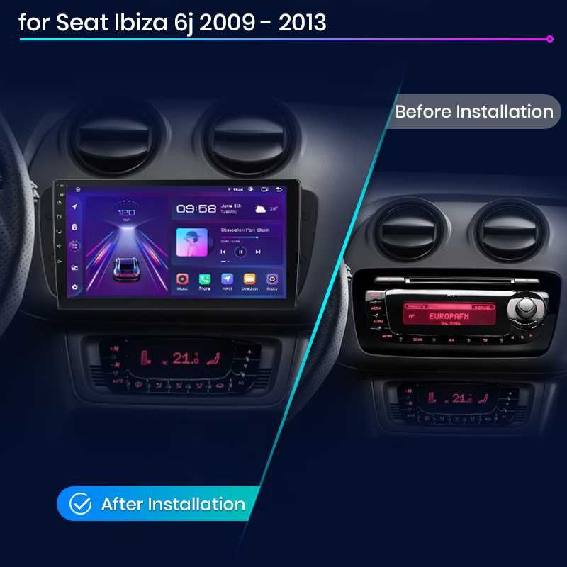 Seat IBIZA 6j 2009-2013 Мултимедия Навигация Android