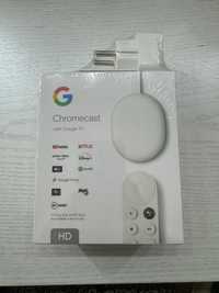 Media Player GOOGLE Chromecast, Google TV, FullHD, Wi-Fi, alb