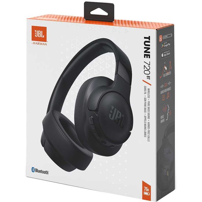 Casti audio wireless over-ear JBL Tune 720BT Black - SIGILATE