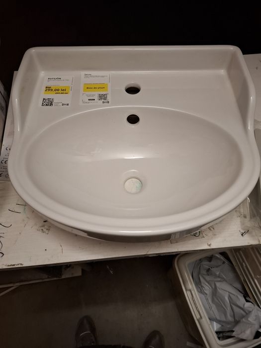 Lavoar semi incastrat alb 50x44 Rutsjon IKea