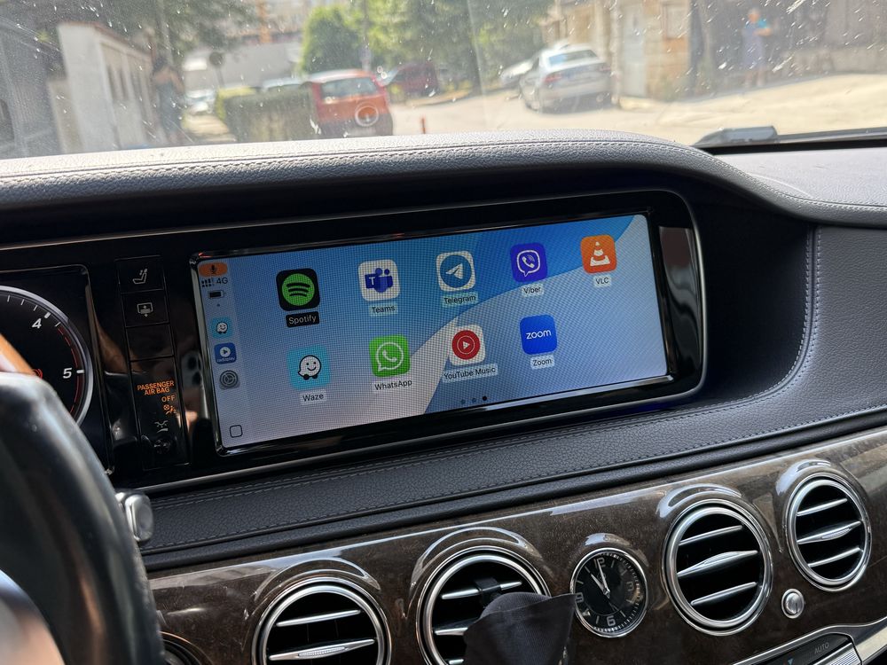 CarPlay/Android Auto модул + монтаж за Mercedes S/C/A/GLC/B/… и други