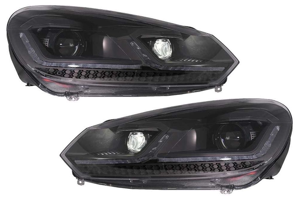 Faruri LED VW Golf 6 - Golf G7.5 Design Negru Semnalizare Secventiala