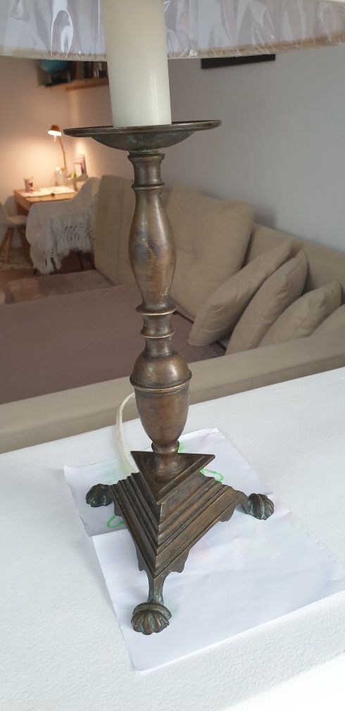 Lampa veioza vintage colectie bronz alama Olanda 1920 colonial