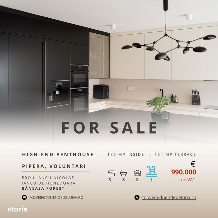High-End PENTHOUSE with Private POOL in Pipera