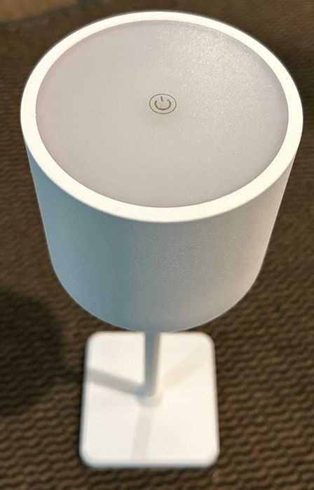 Безжична настолна LED лампа BKZO, IP54 алуминиева, бяла и сива