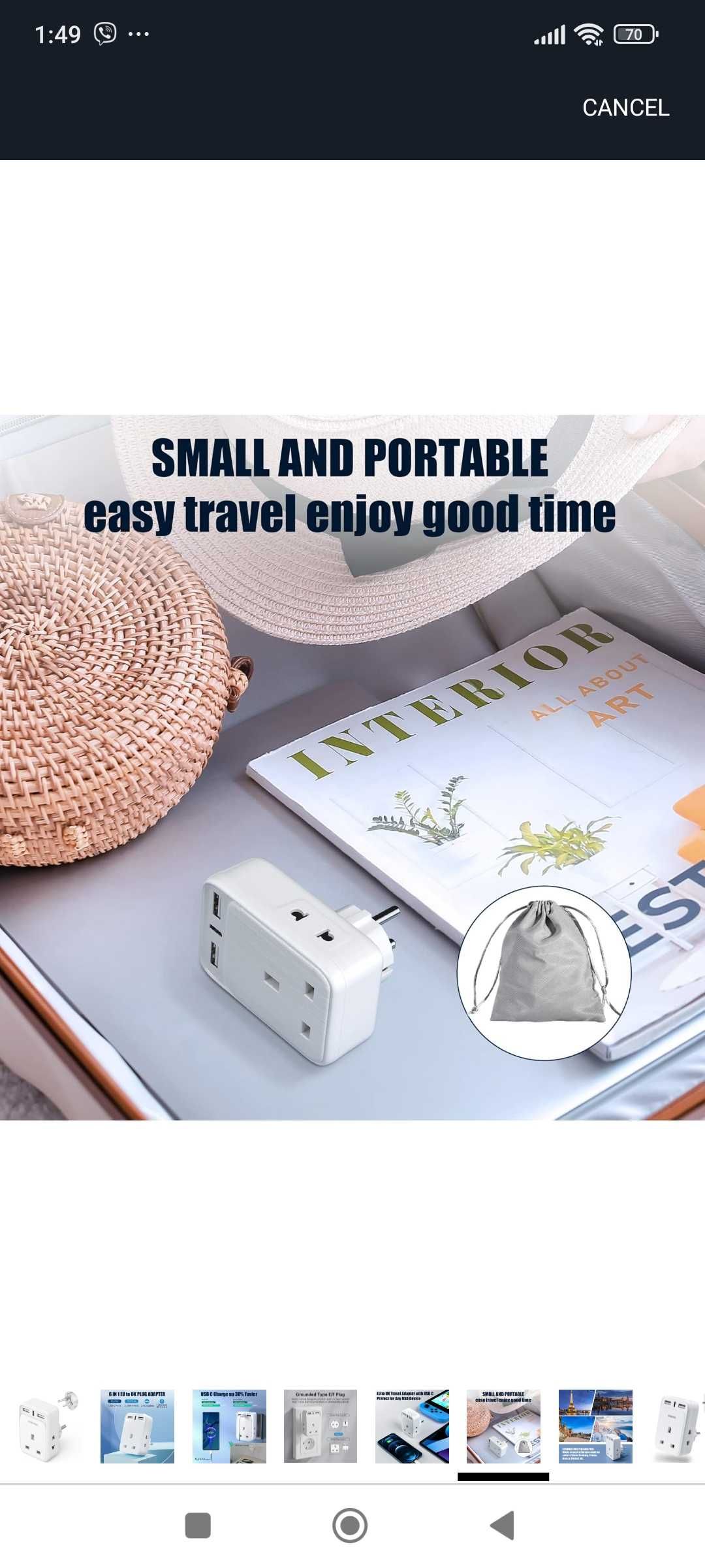 Travel Adapter UK to EU