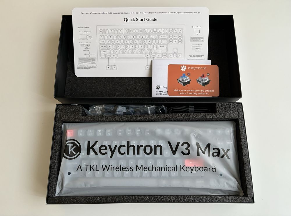 Keychron V3 Max QMK/VIA безжична механична клавиатура