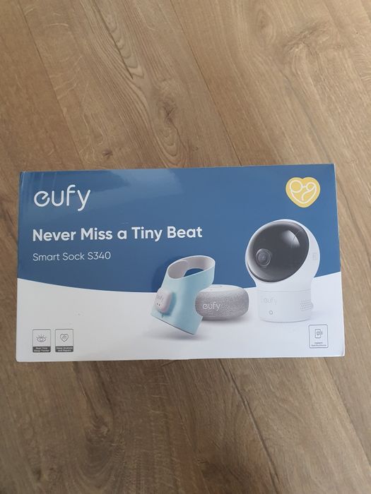Set monitorizare bebe eufy Smart Sock Baby Monitor S340 sigilat