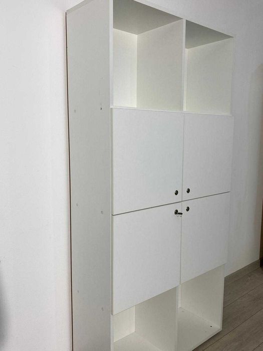 Dulap Depozitare cu Rafturi și Uși; Bibliotecă; Fișet Birou cu Rafturi