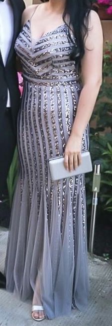 Rochie deosebita cu paiete argintii Nu ASOS Zara