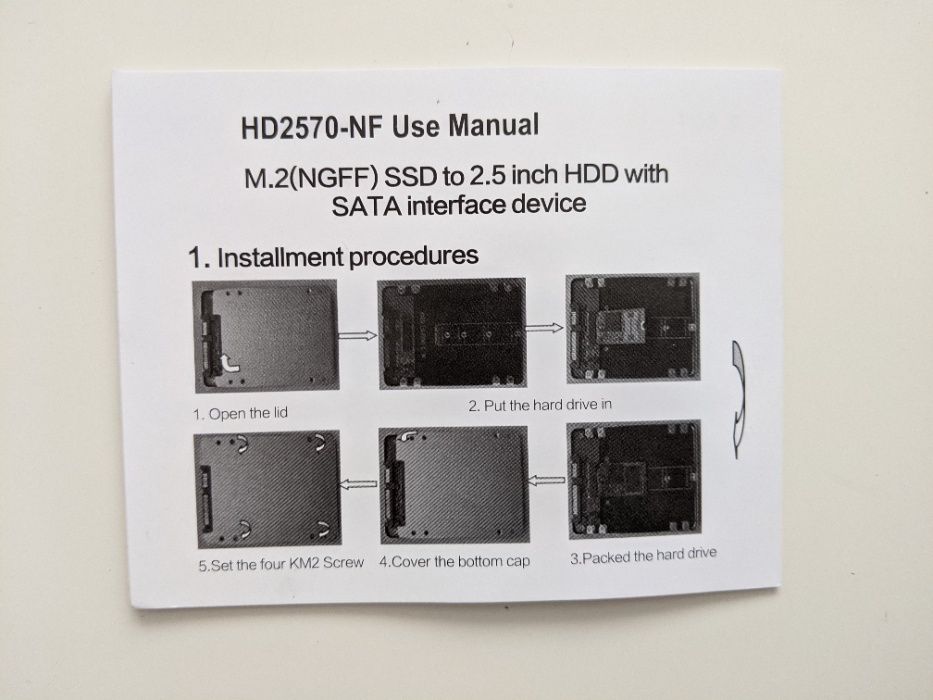 Външна кутия 2,5" SATA3 за M.2 (M2) диск/SSD "Makki" + Гаранция