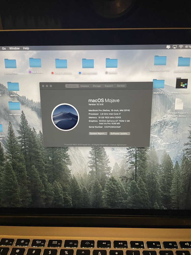 Vand Macbook pro retina mid 2014