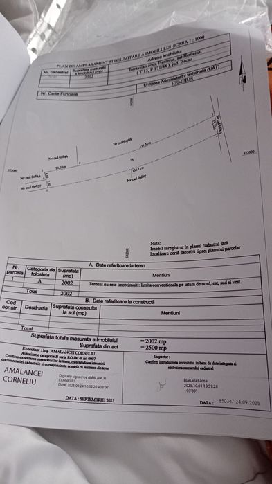 Teren Bacău,  Hemeiuș Str. Gradinarilor