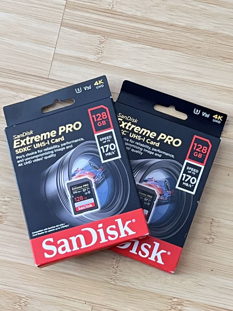 Carduri Sandisk Extreme Pro - 128gb- 2 bucati