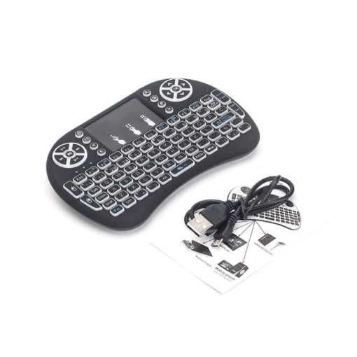 Tastatura Smart TV Box USB Iluminata, Wireless cu acumulator