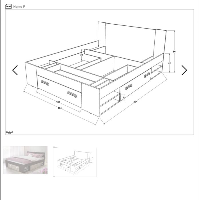 Спалня с чекмеджета 140/200 - без матрак