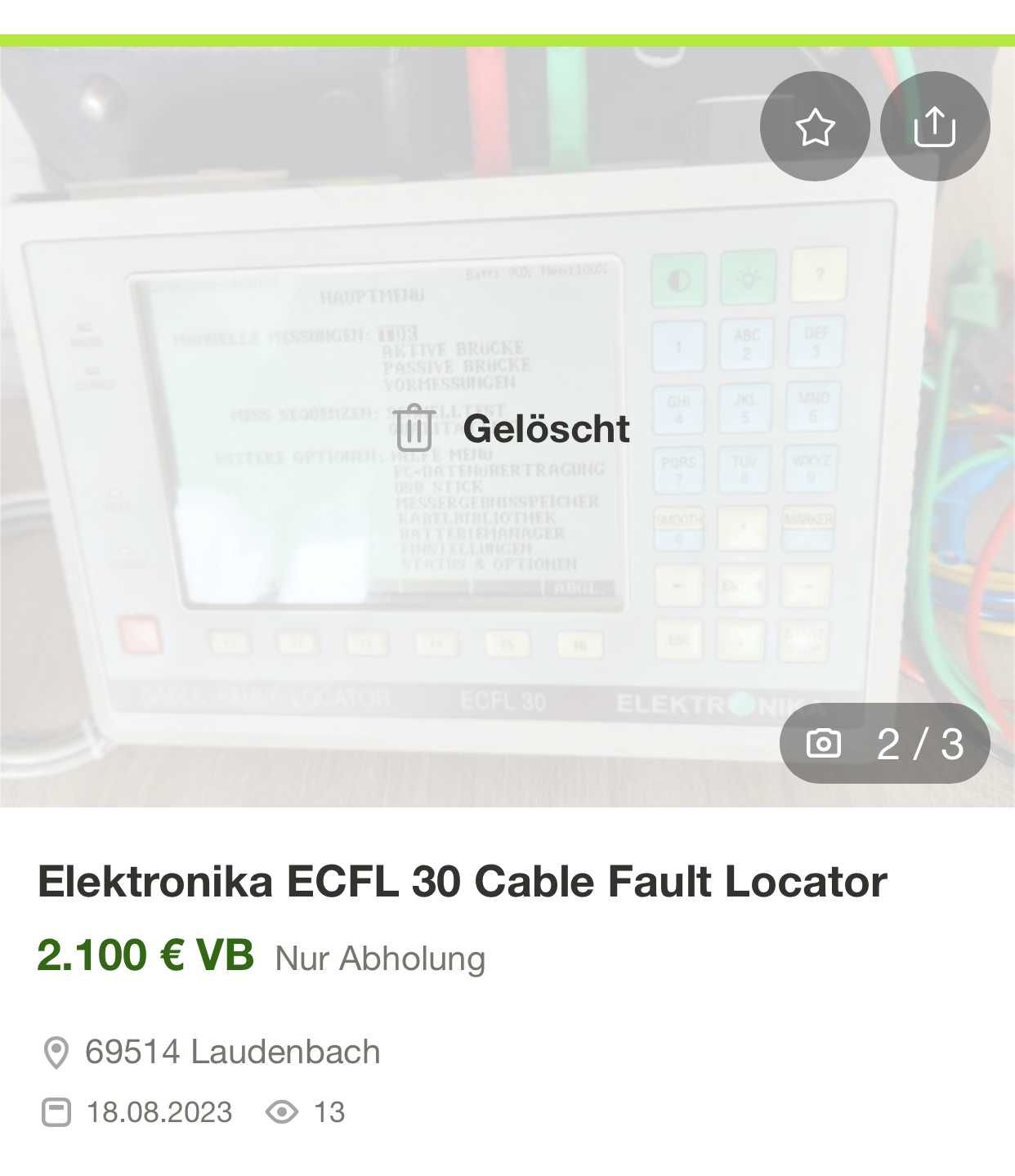 ELEKTRONiKA ECFL 30 - Комплексен кабелен локатора за повреди до 32км