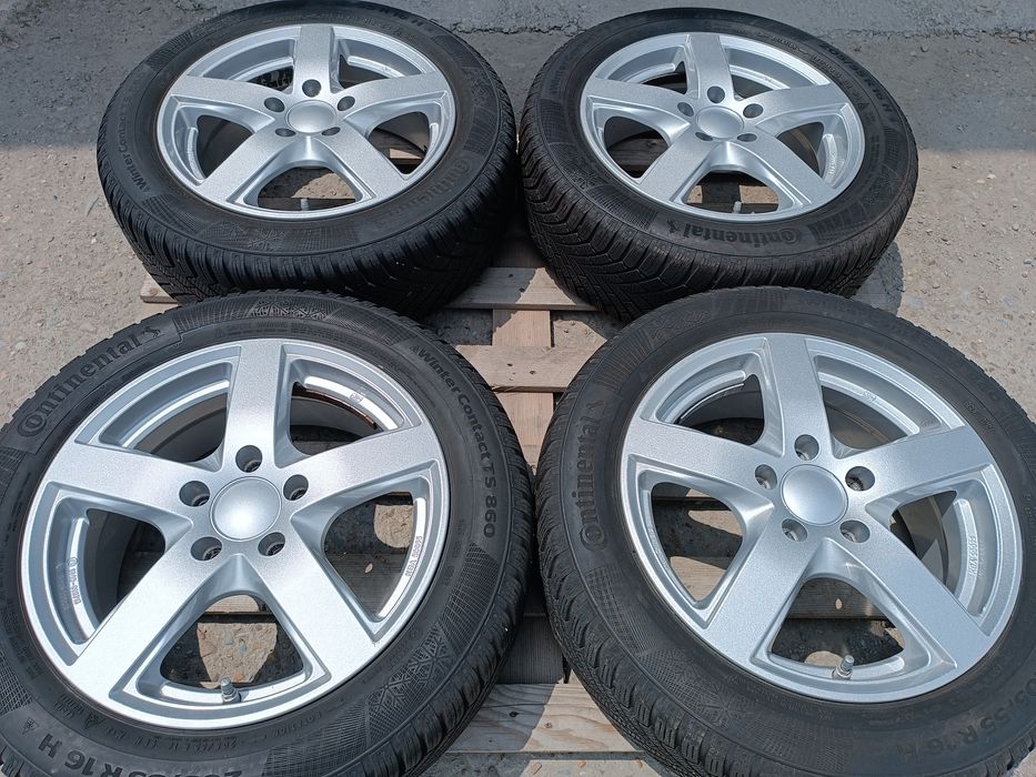 Лети джанти 16ки 5х112 OZ + зимни гуми 205/55/16 Continental