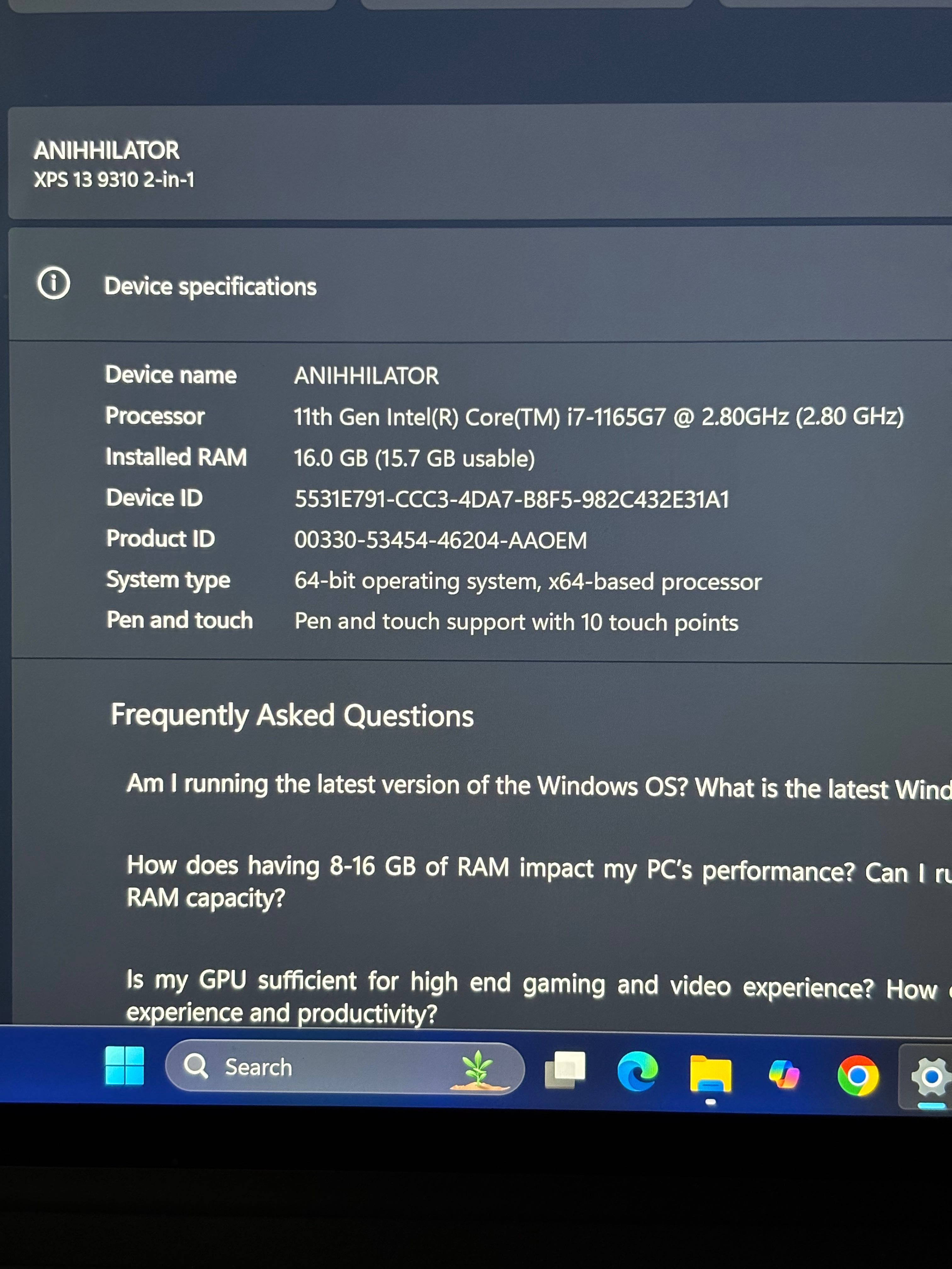 Dell XPs 13 9310