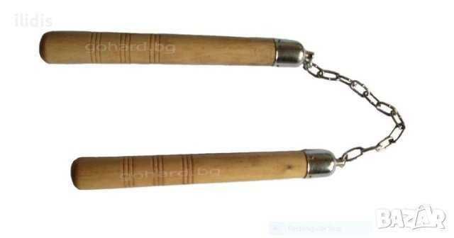Нунчаку Класическо дървено нунчаку . Nunchaku stick.( нова стока)