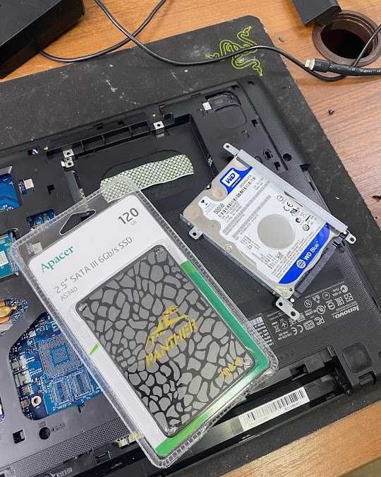 Установка SSD быстрого твердотельного накопителя на ноутбуке и ПК