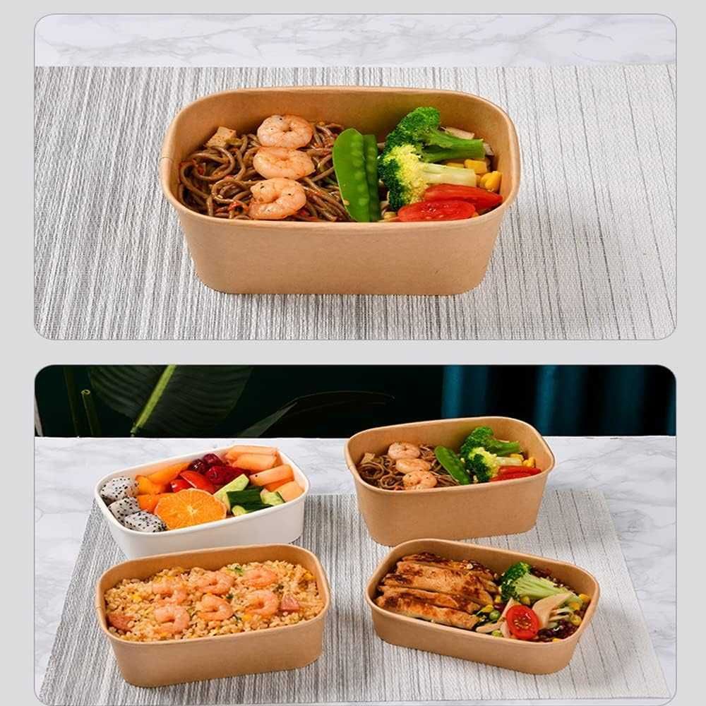 Cutii carton, rezistente la apa, recipient takeaway 12x17x7.5cm, 25buc