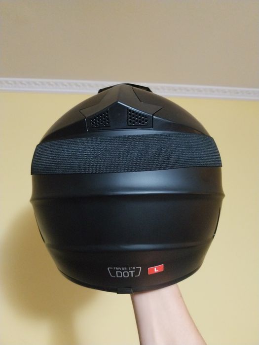 Cască enduro negru mat+ cagulă și o pereche de mănuși moto