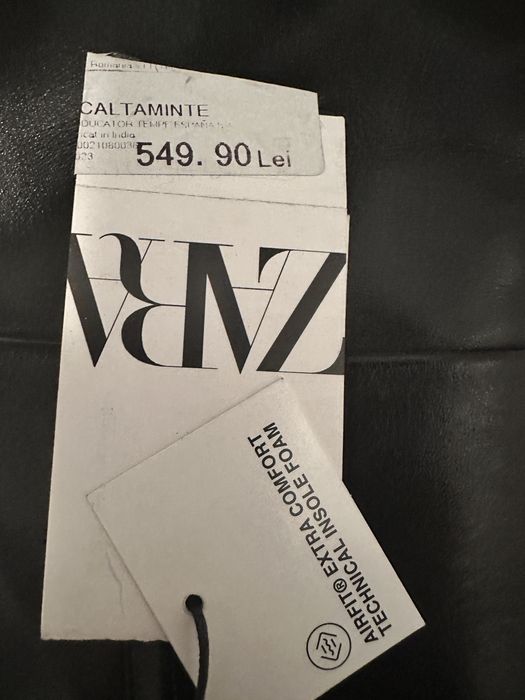 Cizme negre piele Zara noi