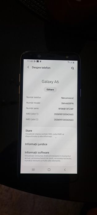Telefon samnsung A6