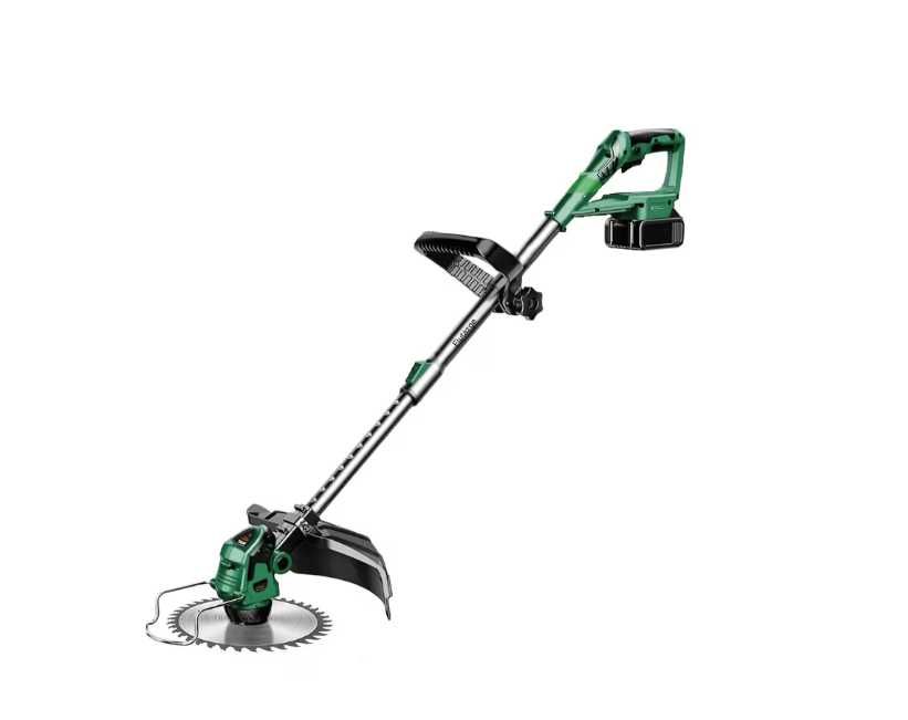 Motocoasa electrica YN‑107, 24V, 2 baterii, verde