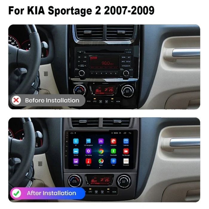 KIA SPORTAGE мултимедия 2007-2011 Android навигация андроид КИА 9 инча