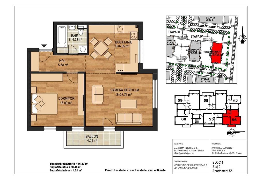 Apartament 2 camere FINALIZAT in Tractorul