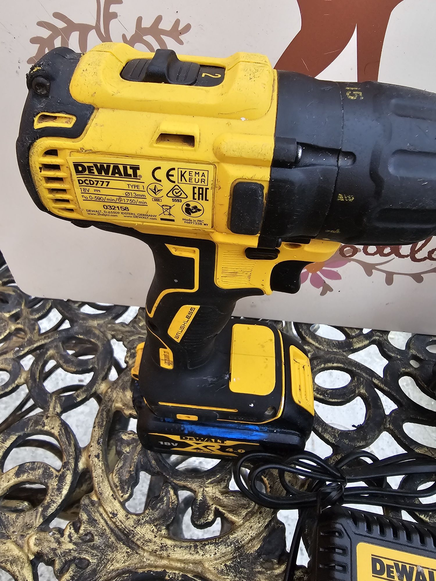 set filetante dewalt model brushless.