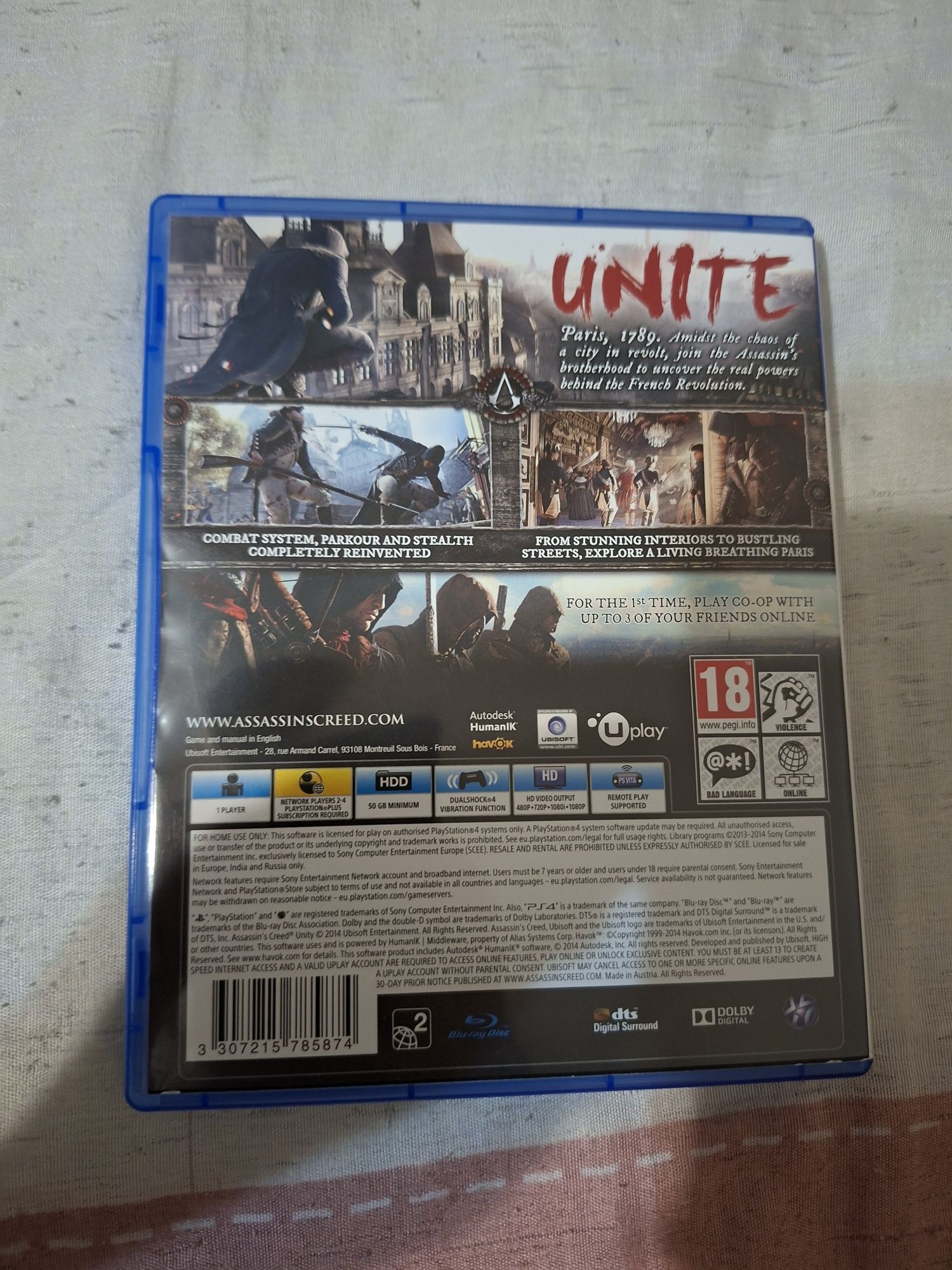 Продавам видеоигра Assassin's creed Unity за Ps4.