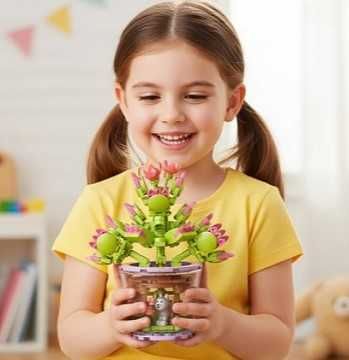 Креативен контруктор за момиче - цвете от 172 елемента