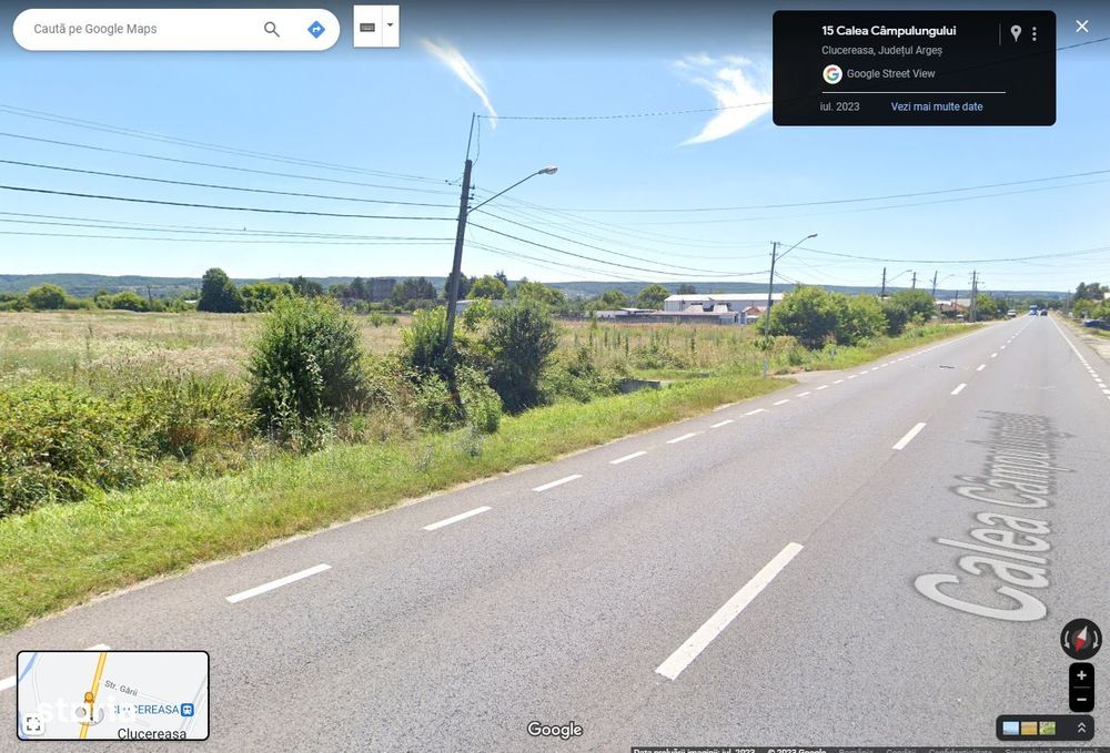 Teren Mioveni, Clucereasa, DN73, 2.500 mp, pretabil afacere