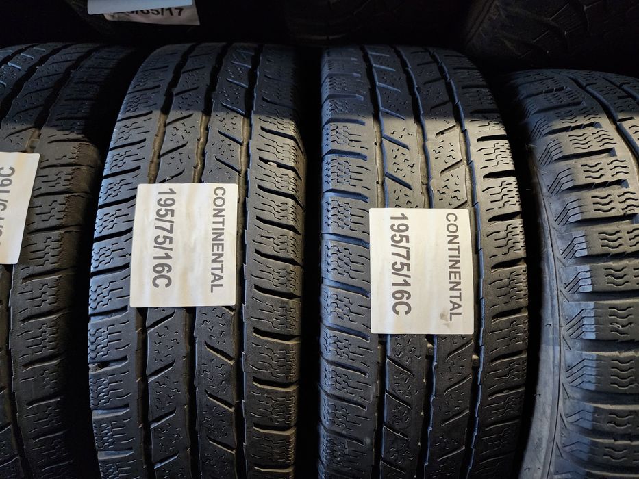 195 75 16C  Continental iarnă dot 2021-202 adâncime prof 6,5mm.