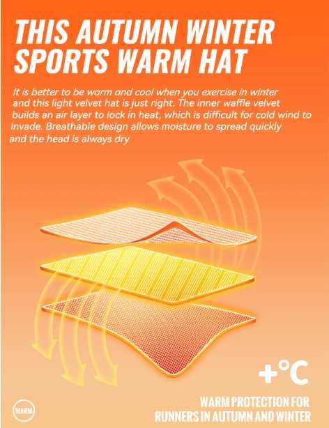 Зимна шапка за спорт WRELS I Бягане и активности на открито