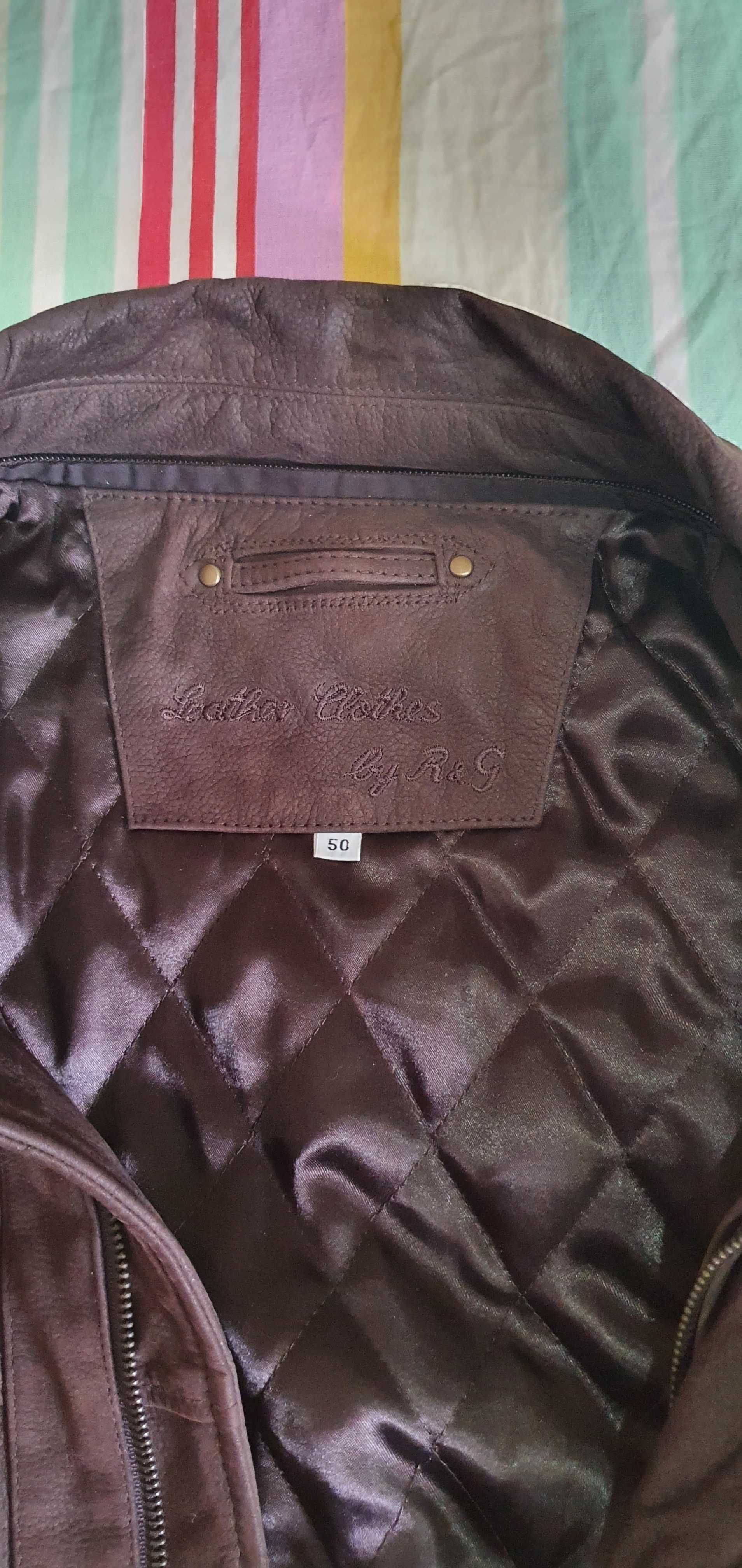 Продам кожаную куртку в идеальном состоянии размер 50 (БРЕНД)