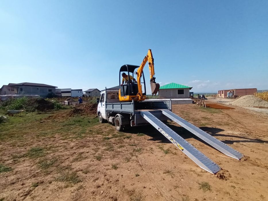 Rampe aluminiu încărcare buldo excavatoare bob cat auto etc