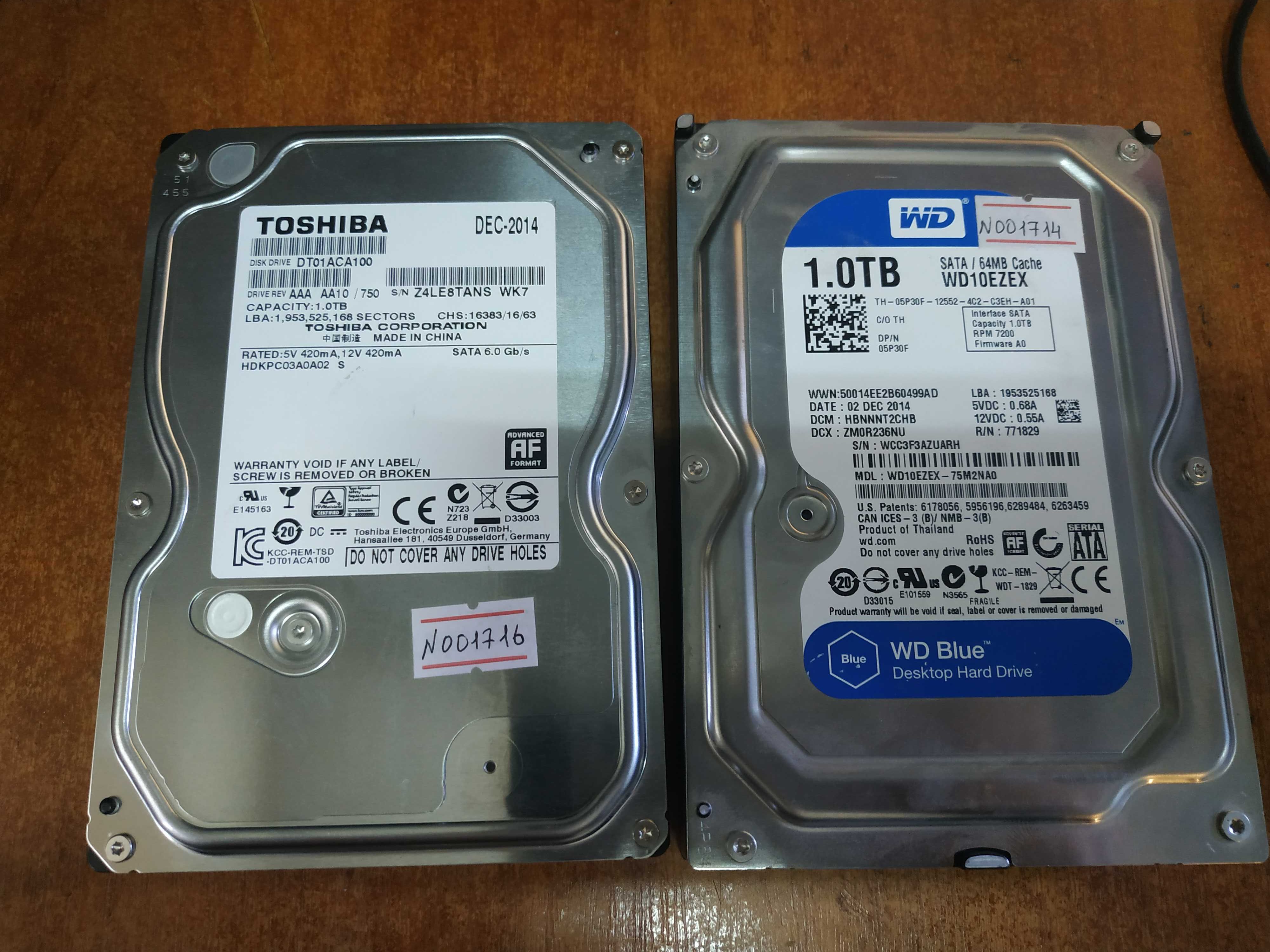 Жесткие диски 3.5" 3Tb, 1Tb, 500Gb WD, Toshiba, Seagate для компьютера